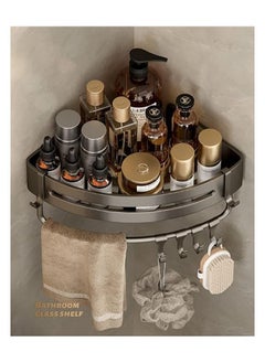 Arabest 2 Pack Bathroom Shower Shelves with 8 Hooks &Towel Bar, Corner Shower Caddy Shelf Organizer Rack, Rustproof Bathroom Shower Storage Baskets, Wall Organization Storage Shelves Basket for Bathroom  - Image 2