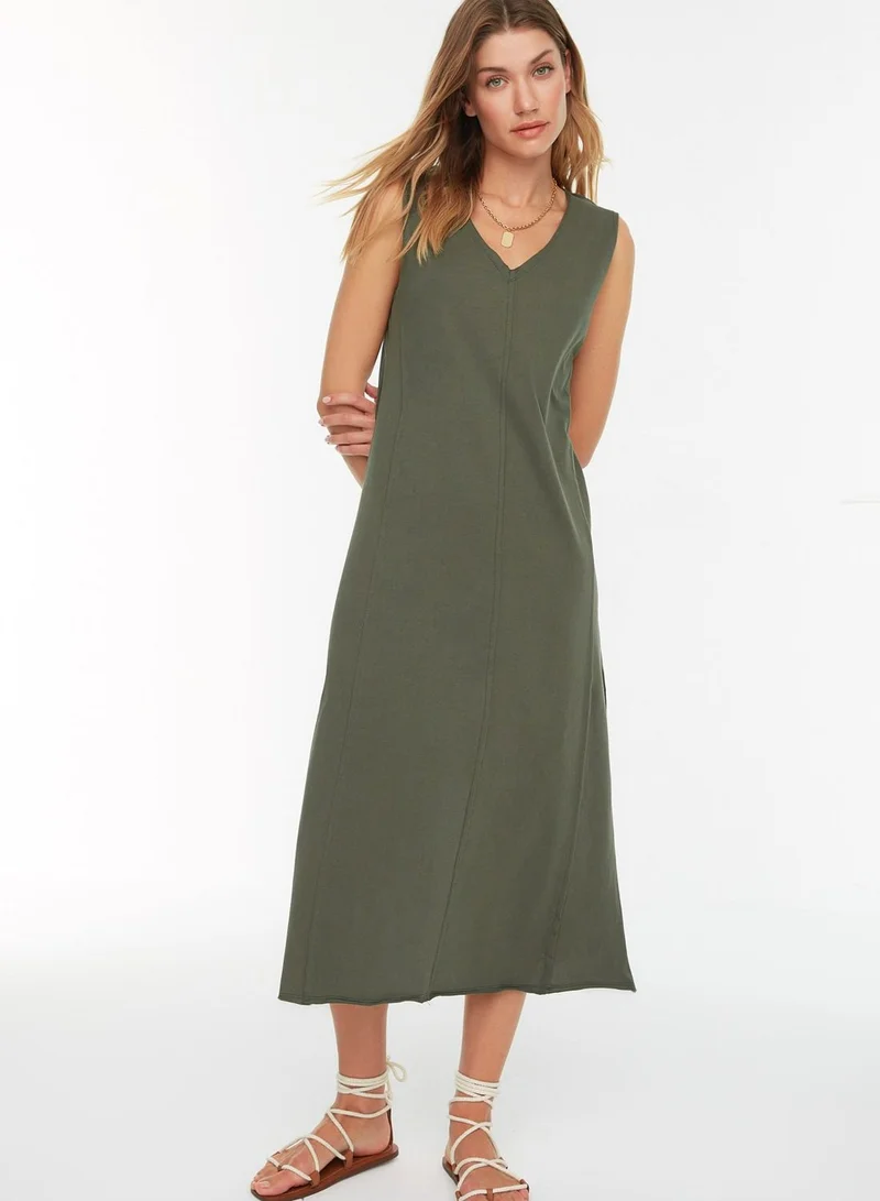 trendyol V-Neck Knitted Dress