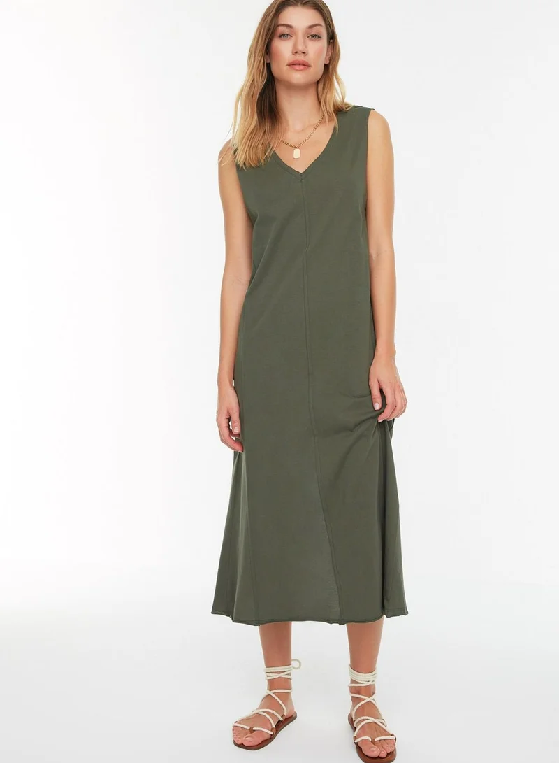 trendyol V-Neck Knitted Dress