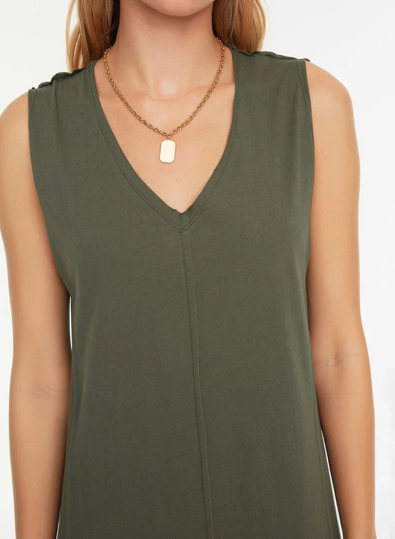 trendyol V-Neck Knitted Dress