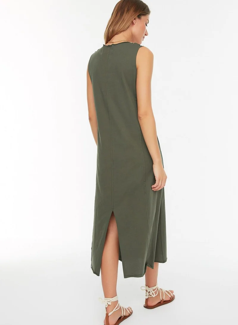trendyol V-Neck Knitted Dress