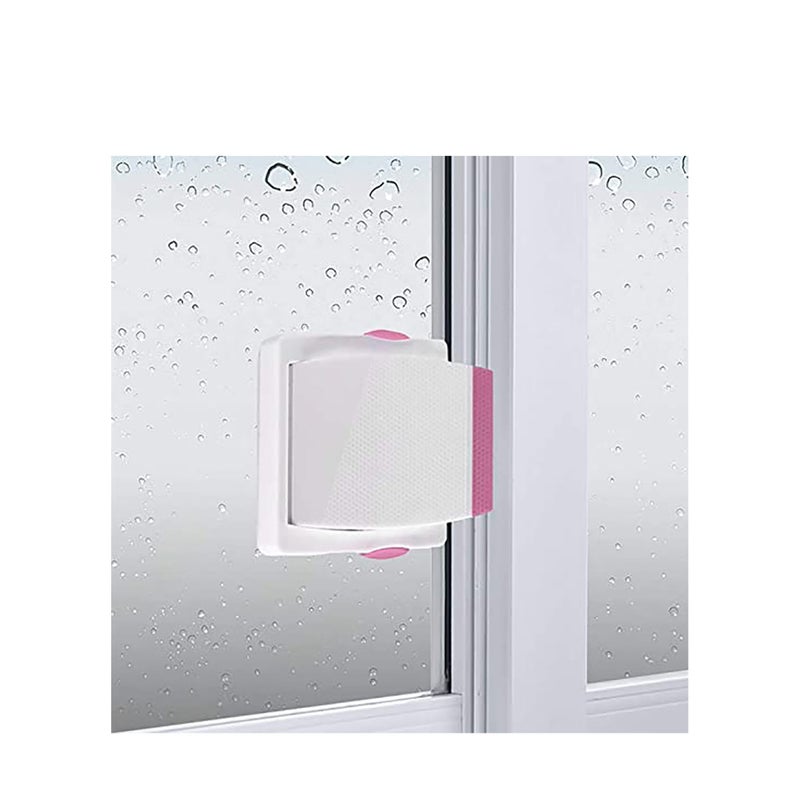 SOLARAE Sliding Glass Door Child Lock, 2 Pack Child Safety Lock Lock Childproofing Door Knob Lock Easy to Install and Use 3M VHB Adhesive no Tools Need or Drill Easy to Remove for Sliding Window Pink - Image 1