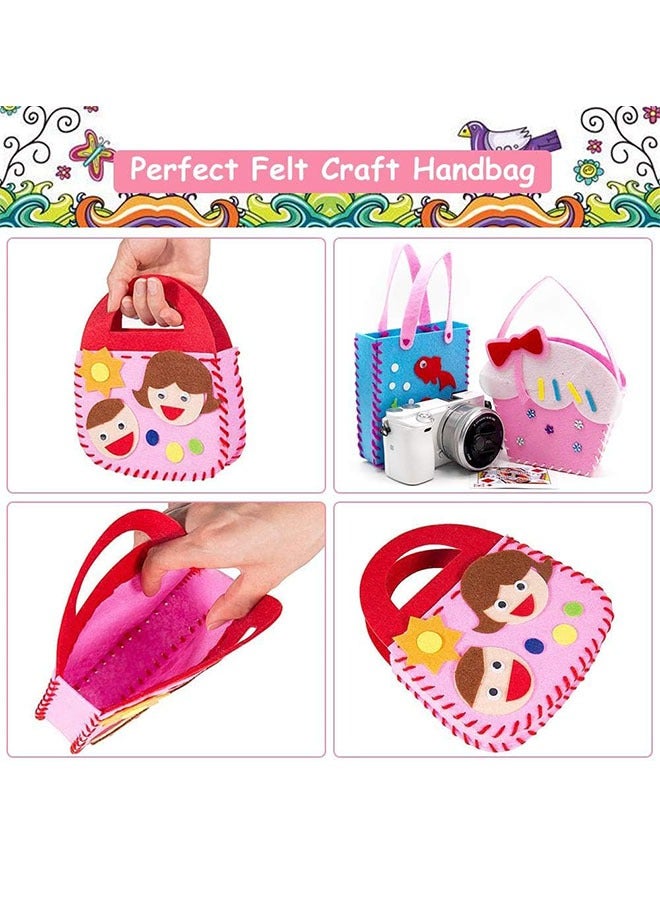 Ailily 6 Pack Children Sewing Kit, Childrens Sewing Kits for Beginners, Kids Beginners Felt Craft Kit, Fabric DIY Crafts Handbag (6 Patterns)  - Image 3
