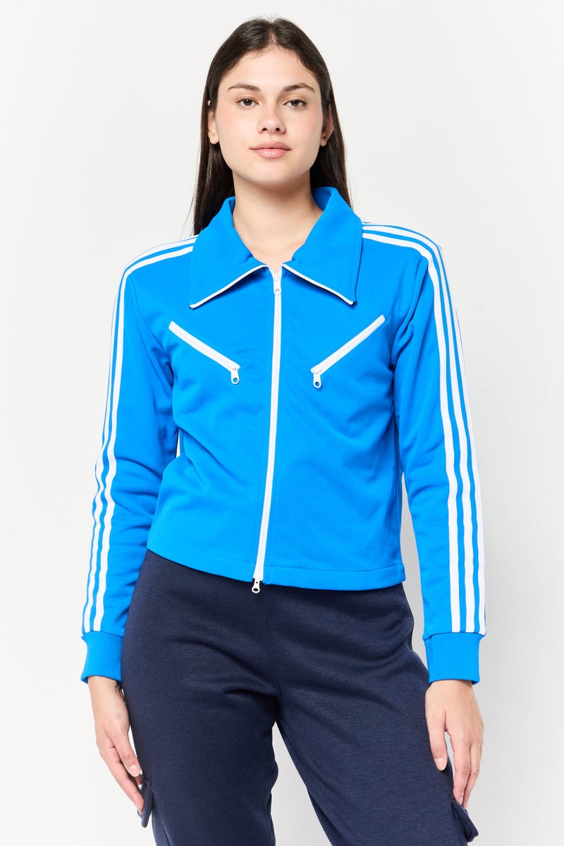 adidas Originals Women Sportswear Fit Long Sleeves Training Sweatshirt, Blue  - Image 1