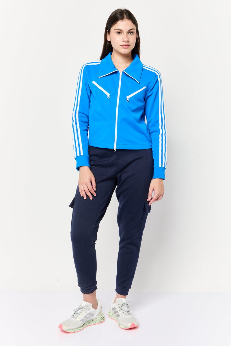 adidas Originals Women Sportswear Fit Long Sleeves Training Sweatshirt, Blue  - Image 2