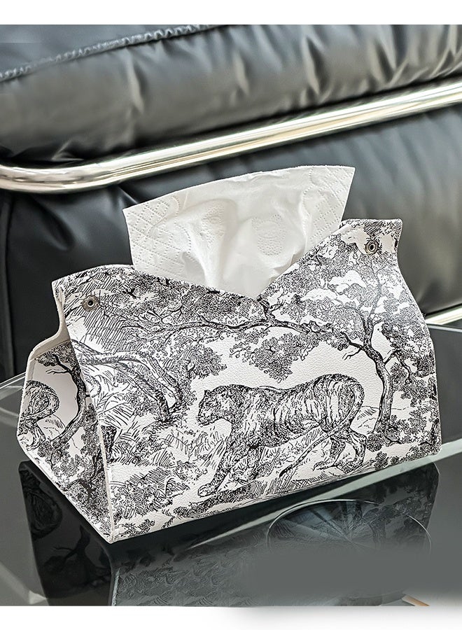 Tissue Cover Rectangular Tissue Box Tissue Holder for Home Bathroom Bedroom Dresser - Image 4