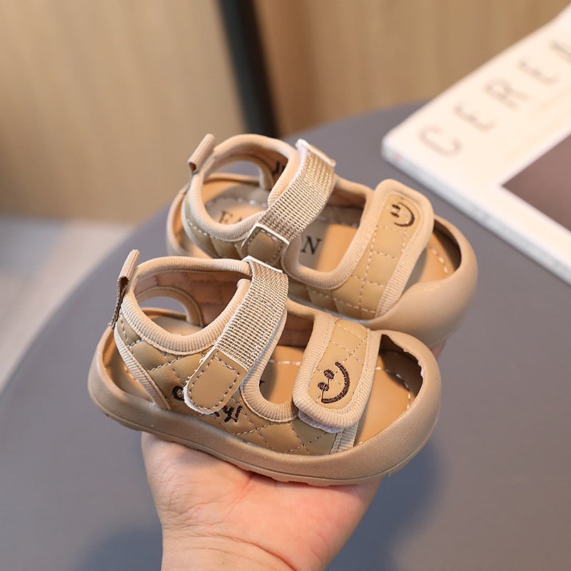 Summer Baby Sandals Soft Sole Toddler Shoes Khaki 
