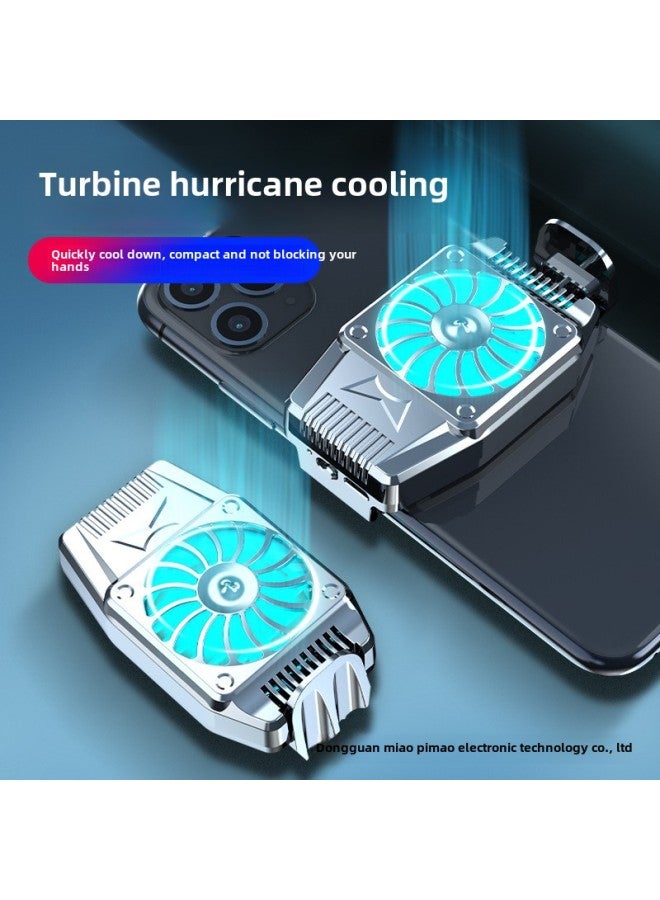 Loquat Running Volume H15 Mobile Phone Radiator Wind Cooling Back Clip Type Refrigerator Rechargeable Hand Tour Chicken Live Cooler-Color:H15 Black (plug-in) - Image 2