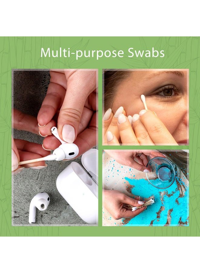 Jenvita 100% Bamboo Cotton Swabs for Ears (500-Pack) - Perfect for Baby & Personal Care | Double-Tipped Ear Swabs Cotton for Makeup & Cleaning | FSC Certified & Hypoallergenic, Made for All Ages & Pet - Image 5