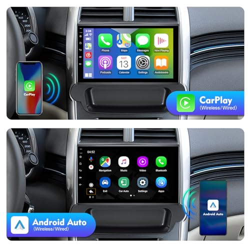 FeirTon 2+32G Android 12 Double Din Car Stereo for Chevrolet Chevy Malibu 2009-2014 with 9 Inch Touchscreen Radio Built-in Wireless Carplay/Android Auto/GPS/Bluetooth/FM/AUX-in/Backup Camera - Image 3
