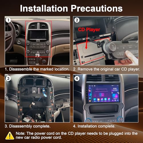 FeirTon 2+32G Android 12 Double Din Car Stereo for Chevrolet Chevy Malibu 2009-2014 with 9 Inch Touchscreen Radio Built-in Wireless Carplay/Android Auto/GPS/Bluetooth/FM/AUX-in/Backup Camera - Image 4