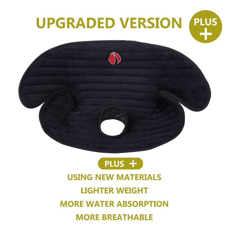JOOLIO B&S Baby Piddle Pad Car Seat Liner,Potty Training car seat Protector with Waterproof Liner for Child Safety Car Seat Stroller and Dinner Chair,Machine Wash and Dry (Plus-Black+Grey 2Pcs) - Image 2