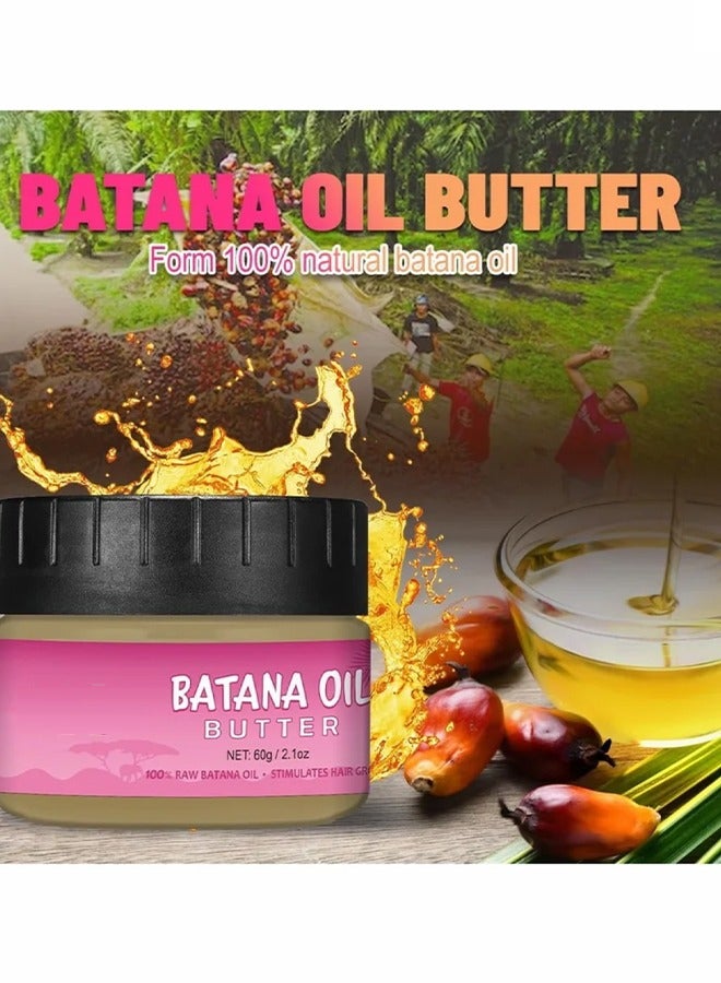 EELHOE Batana Oil Butter,100% Batana Oil for Hair Growth Dr Sebi,Veganic Natural Hair Growth Oil Effective Against Regional Alopecia,Soothe Scalp,Repair Damaged Hair and Promote Hair Regrowth,60g,2.1Oz. - Image 2