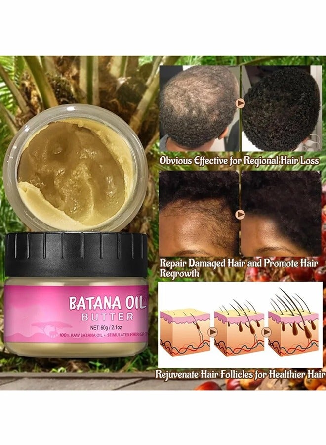 EELHOE Batana Oil Butter,100% Batana Oil for Hair Growth Dr Sebi,Veganic Natural Hair Growth Oil Effective Against Regional Alopecia,Soothe Scalp,Repair Damaged Hair and Promote Hair Regrowth,60g,2.1Oz. - Image 3