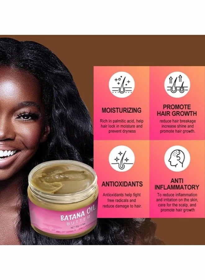 EELHOE Batana Oil Butter,100% Batana Oil for Hair Growth Dr Sebi,Veganic Natural Hair Growth Oil Effective Against Regional Alopecia,Soothe Scalp,Repair Damaged Hair and Promote Hair Regrowth,60g,2.1Oz. - Image 5