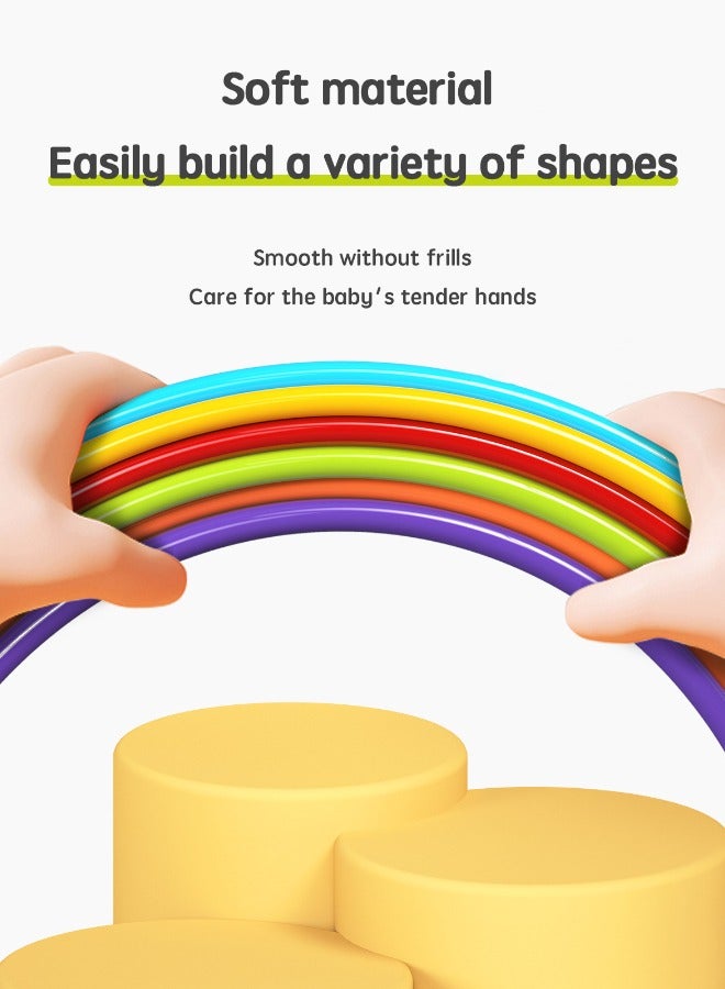 Straw Building Blocks Stem Kit, Creative Straw Constructor Toys, STEM Building Toys, DIY Educational Interlocking Plastic Engineering Toys Kit for Boys and Girls, Multicolor, 200Pcs - Image 3