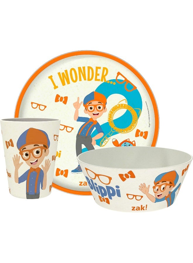 زاك ديزاينز طقم أدوات تناول الطعام للأطفال من زاك ديزاينز بليبي 3 قطع - Image 1