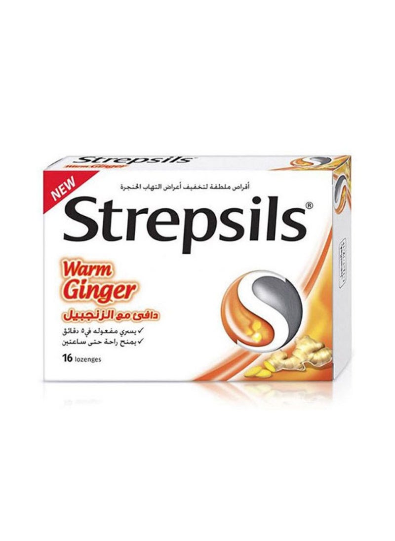 Strepsils Warm Ginger – 16 Lozenges Pack 2 