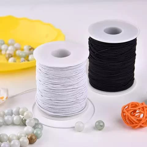 ZILZON Cotton Cord Wax Cord for DIY Jewelry Making Beading Art Craft Work and Handicrafts Size 2 mm Black Or White Color - Image 1