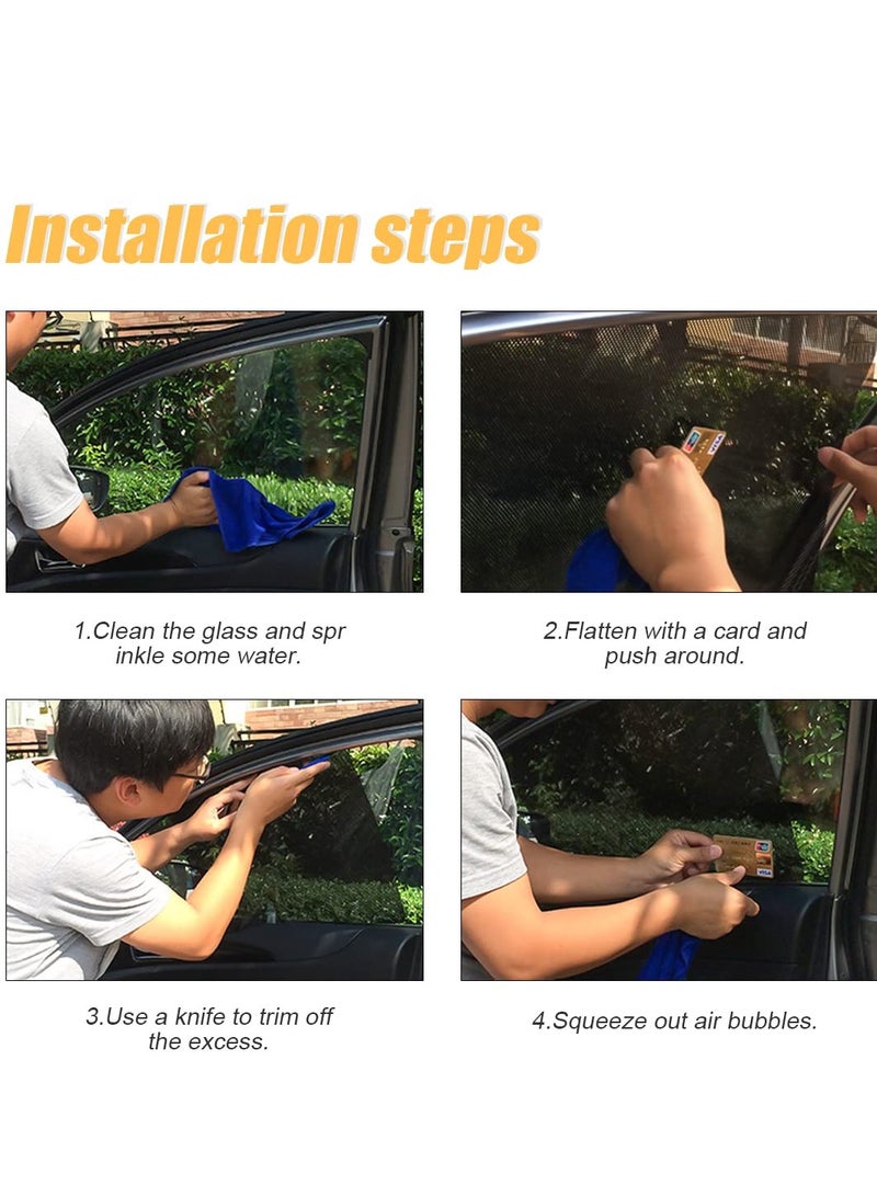 Sun Visor Sunshade Extender for Car Side Window Windshield Sun Shade Anti-Glare Car Sun Visor Protects from Sun Glare, Snow Blindness, UV Rays, Universal for Cars, SUVs Trucks 4 Pack - Image 4