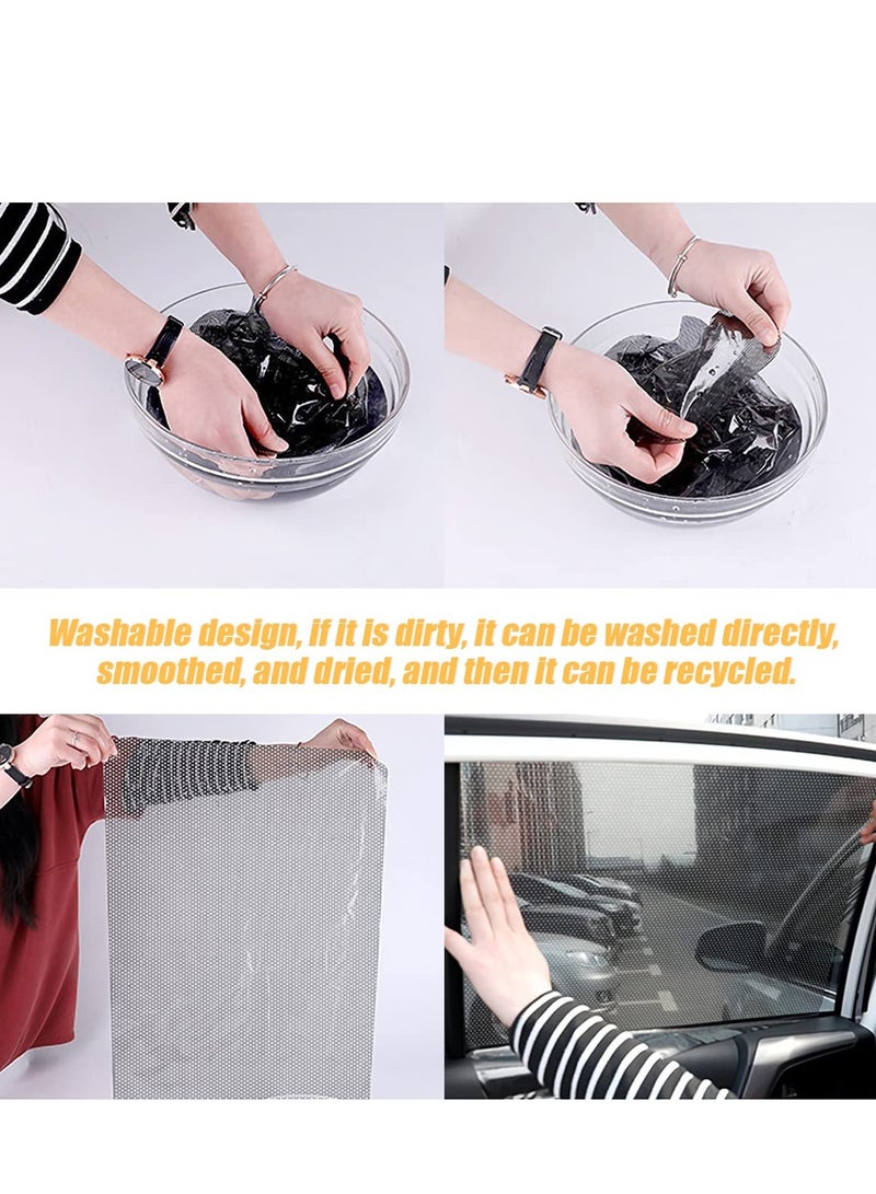 Sun Visor Sunshade Extender for Car Side Window Windshield Sun Shade Anti-Glare Car Sun Visor Protects from Sun Glare, Snow Blindness, UV Rays, Universal for Cars, SUVs Trucks 4 Pack - Image 3
