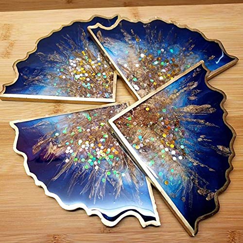 R H lifestyle Creative DIY Multipurpose Transparent Silicone Coaster Mold (Circle Divider, 8" Diameter) - Image 5