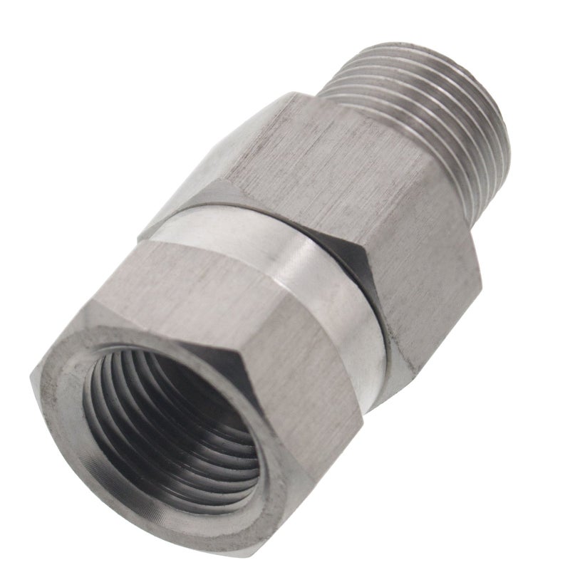 Erie Tools 3/8in Stainless Steel Male-Female NPT Swivel Coupler – 3200 PSI Pressure Washer Hose Adapter - Image 3