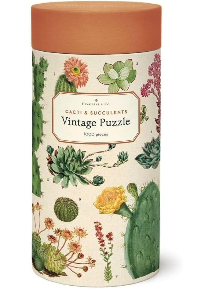 Cavallini & Co. Cavallini Papers & Co. Cacti & Succulents 1,000 Piece Puzzle, Multi - Image 2