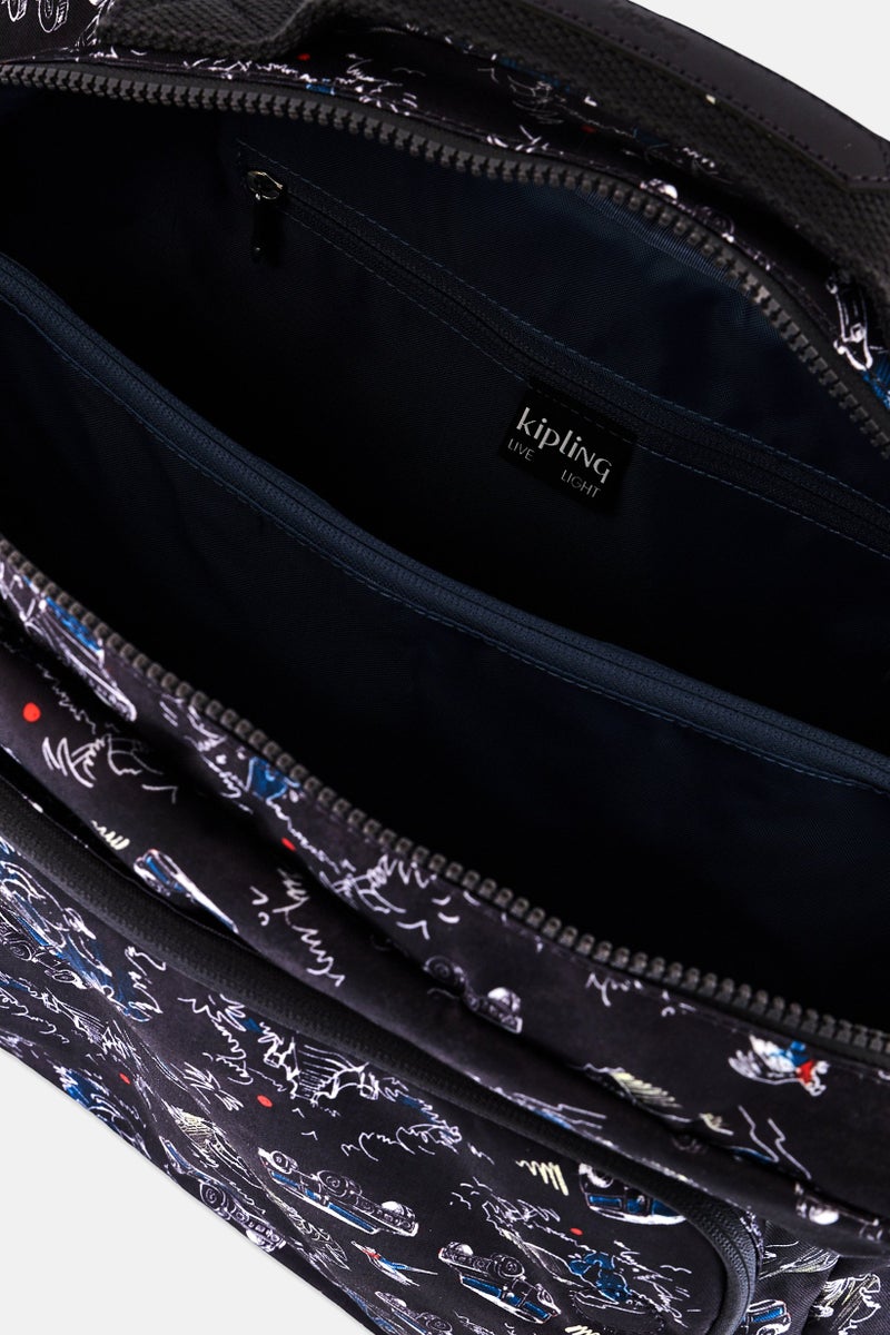 kipling Kids Boy Allover Print Backpack, Black - Image 3