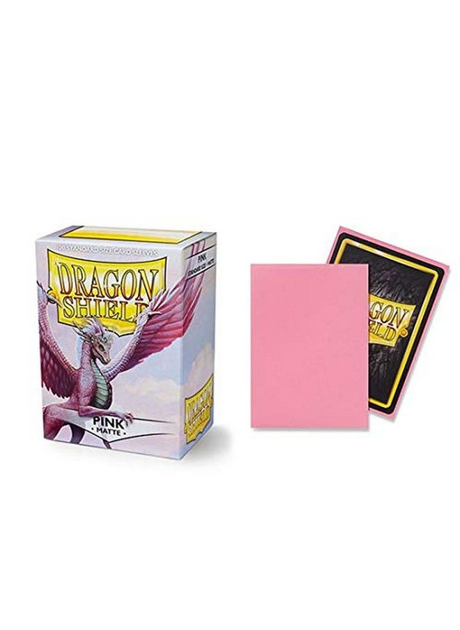 N Shield Matte Pink Standard Size 100 Ct Card Sleeves Value Bundle