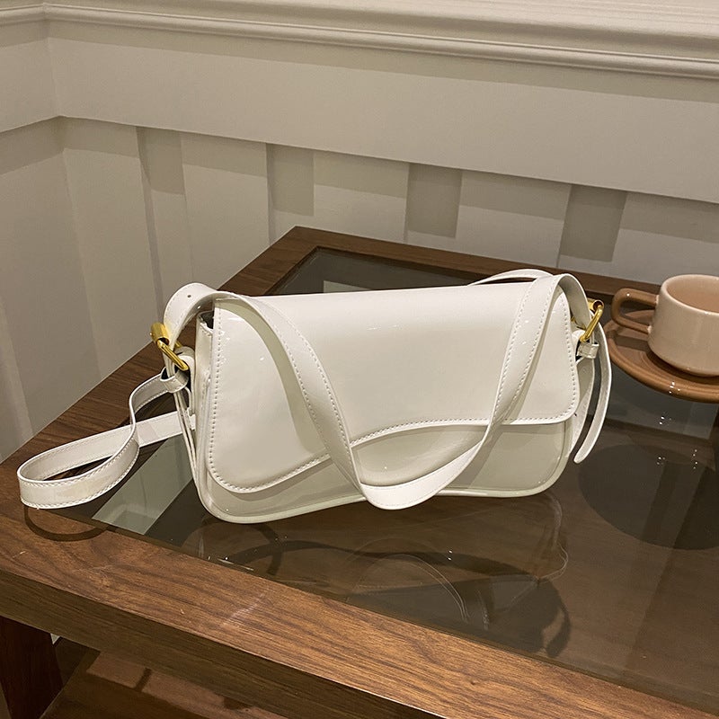 New Patent Leather Shoulder Bag Work Commuter Fashionable Simple Women'S Bag High-End Underarm Bag Crossbody Bag - Image 2