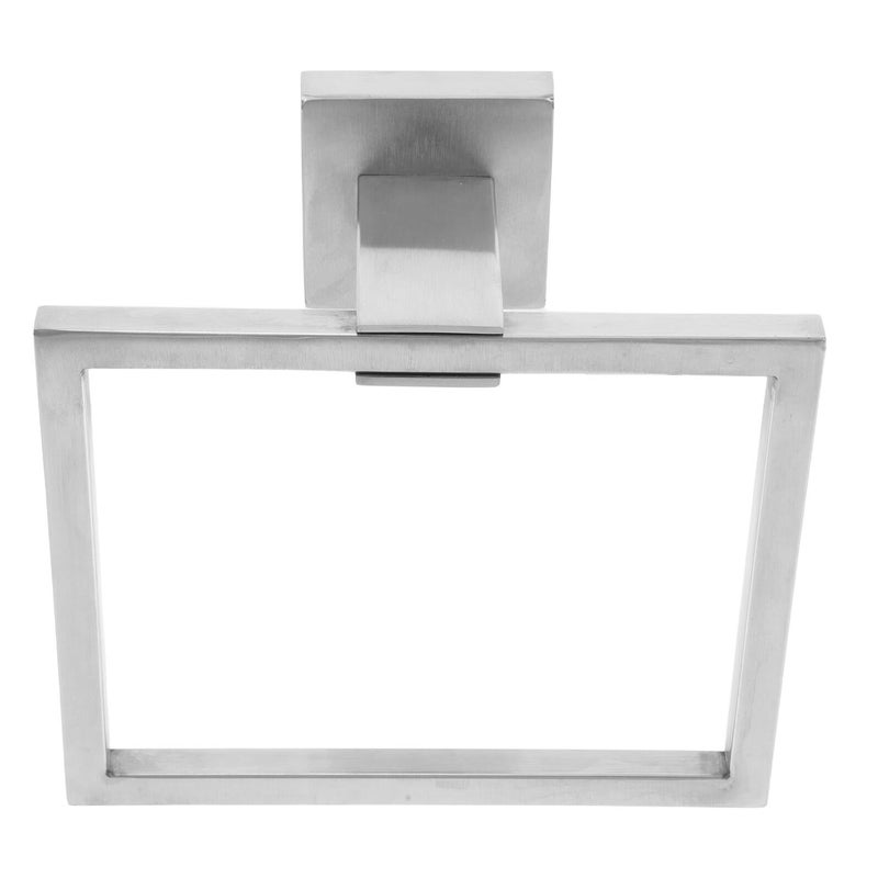 Stainless Steel Square Towel Ring Wall Mounted Brushed Finish Hand Towel Holder - Image 2