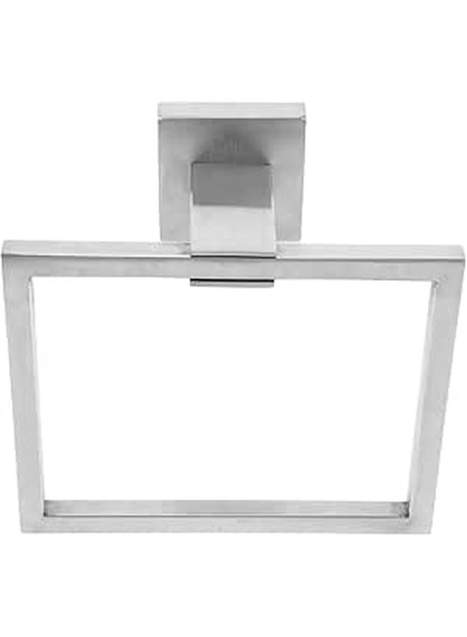 Stainless Steel Square Towel Ring Wall Mounted Brushed Finish Hand Towel Holder - Image 1