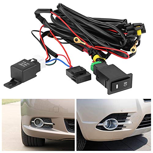 EVGATSAUTO Fog Light Switch Wiring Kit, 12V Universal Car LED Fog Light On/Off Switch Wiring Harness Relay Kit - Image 3