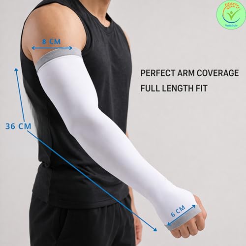 VeleSolv Arm Sleeves, Pack of 3 Pair UV Protection Cooling Arm Sleeves for Men & Women - Image 2