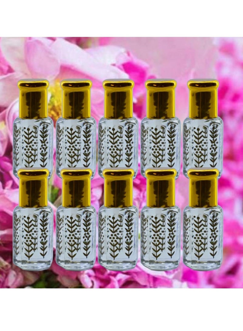 10 قطع عطر ورد اسطنبول ثابت وفواح عبوة اقتصادية 6 مل