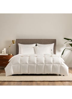 Serta Serta Down Illusion Lightweight Hypoallergenic Down Alternative Comforter with Corner Loops, King/Cal King, White  - Image 1
