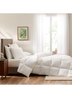Serta Serta Down Illusion Lightweight Hypoallergenic Down Alternative Comforter with Corner Loops, King/Cal King, White  - Image 2