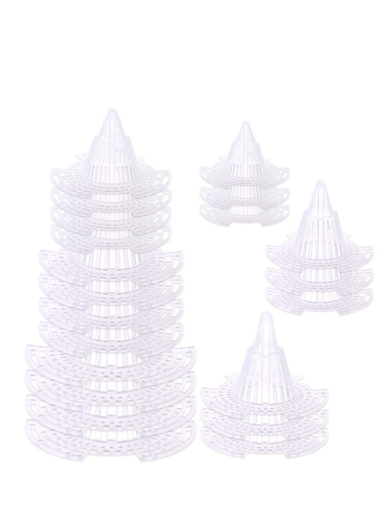 Generic - 30 Pcs Upgraded Cone Flower Pot Hole Mesh Pad, Plastic Flower Pot Hole Mesh Pad Plants Bottom Grid Drainage Screen for Prevent Soil Loss Breathable Gasket-drainage Netting for Bonsai, 3 Size - Image 1