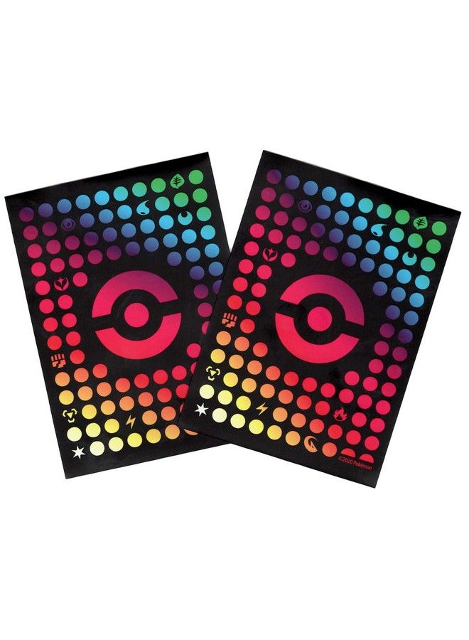 Pokemon أدوات المدرب حافظة بطاقات حصرية (65 عد) واقيات بطاقات بتشطيب مطفي قوس قزح قانونية للبطولات - Image 2