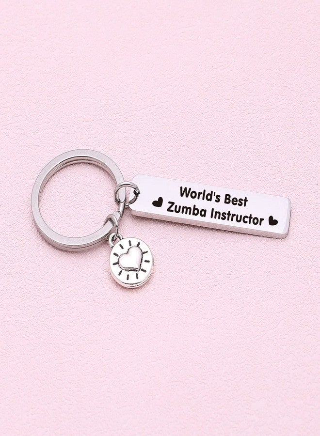 Nothers Fitness Instructor Keychain - Zumba Dance Teacher Gift - Black Stainless Steel Modern Round Keychain - Unisex-Adults - Image 3