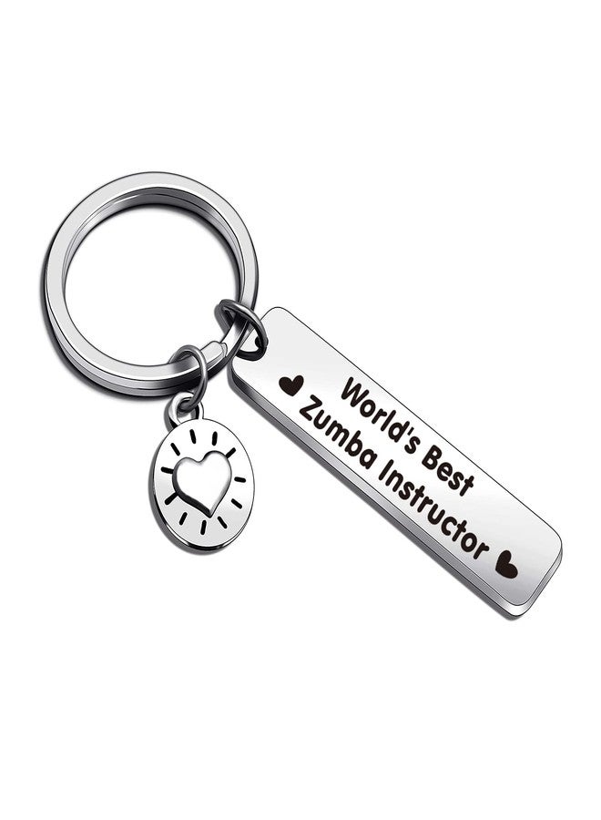 Nothers Fitness Instructor Keychain - Zumba Dance Teacher Gift - Black Stainless Steel Modern Round Keychain - Unisex-Adults - Image 1