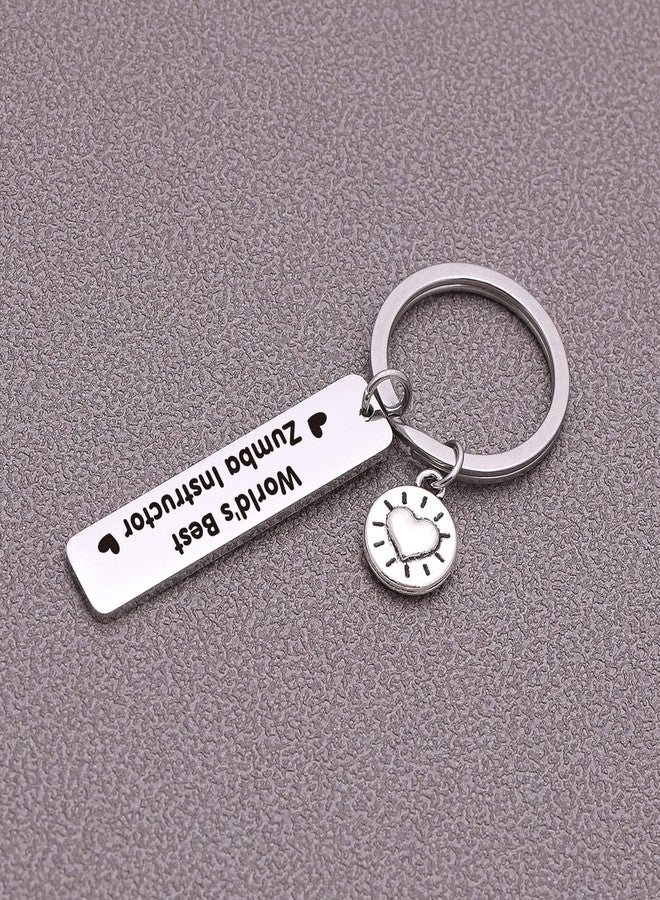 Nothers Fitness Instructor Keychain - Zumba Dance Teacher Gift - Black Stainless Steel Modern Round Keychain - Unisex-Adults - Image 4