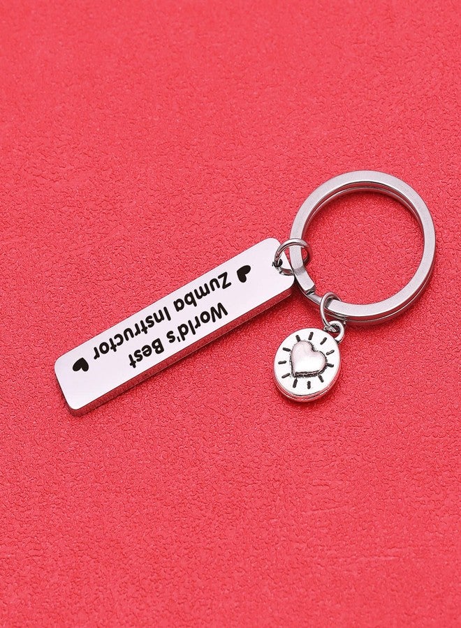 Nothers Fitness Instructor Keychain - Zumba Dance Teacher Gift - Black Stainless Steel Modern Round Keychain - Unisex-Adults - Image 5