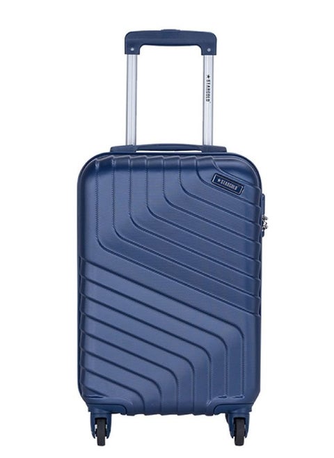 Single Hardside Spinner ABS Trolley Luggage With Number Lock Bright Blue 20 Inches