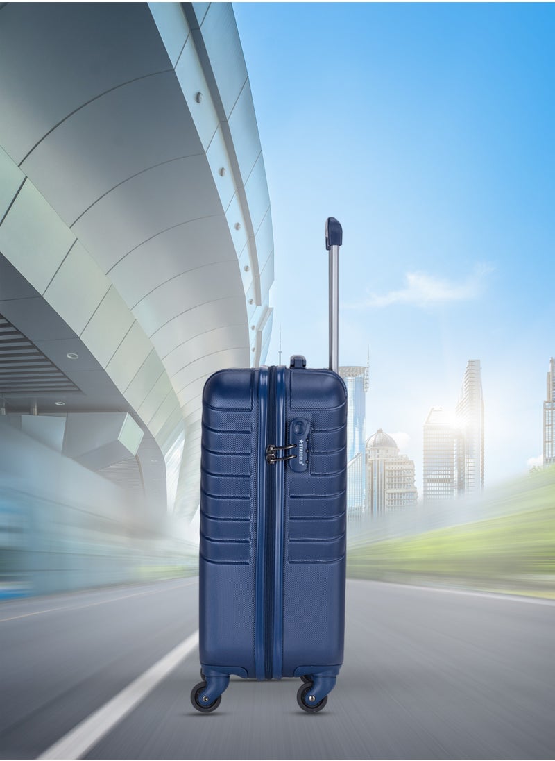 Stargold - Single Hardside Spinner ABS Trolley Luggage With Number Lock Bright Blue 20 Inches - Image 1