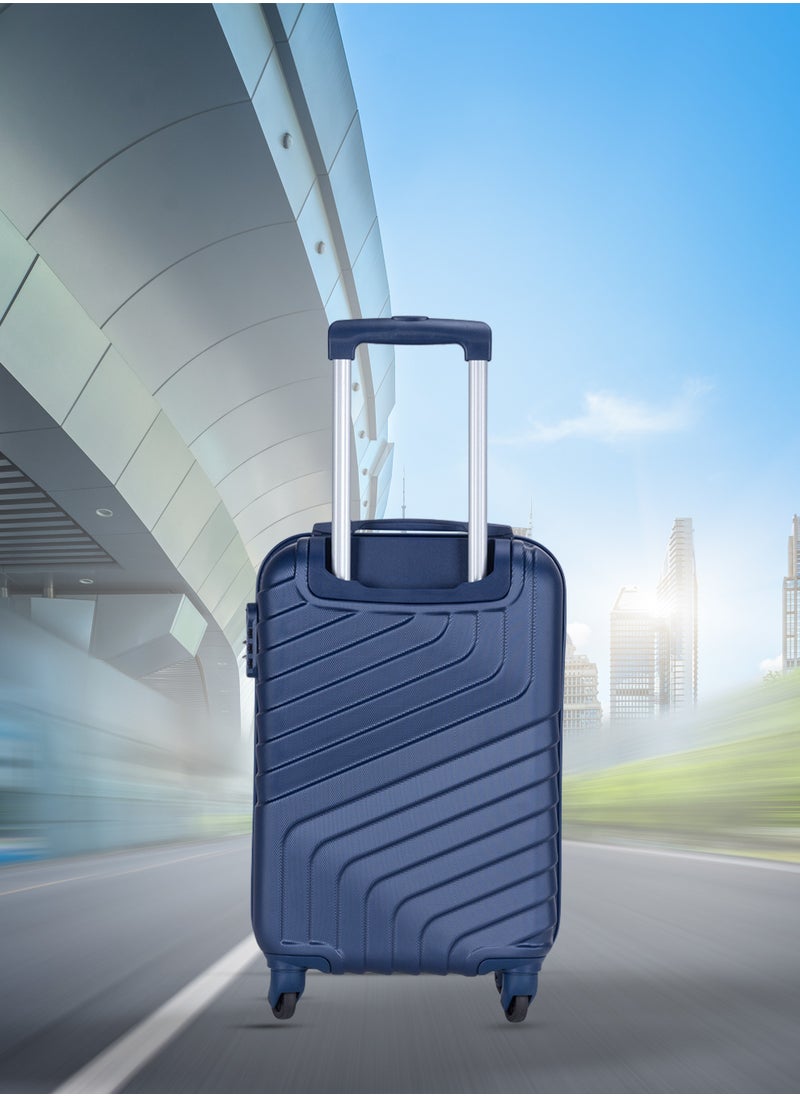 Stargold - Single Hardside Spinner ABS Trolley Luggage With Number Lock Bright Blue 20 Inches - Image 1