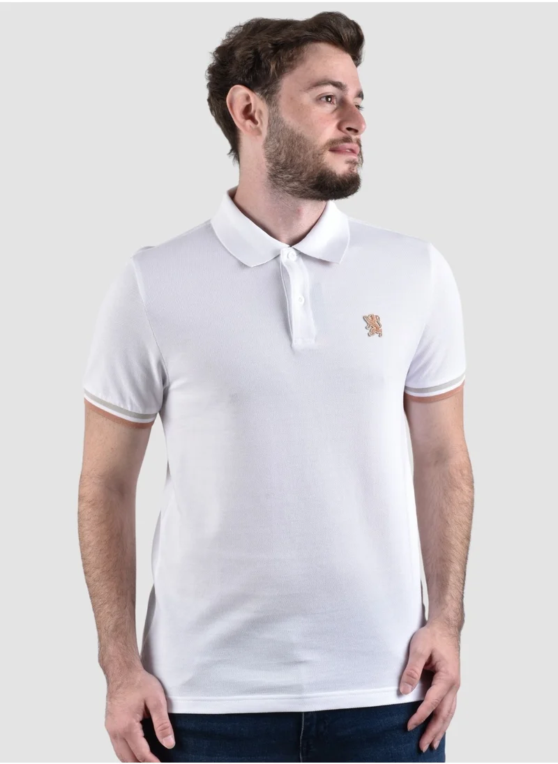 جيوردانو Men's Performance Polo - White