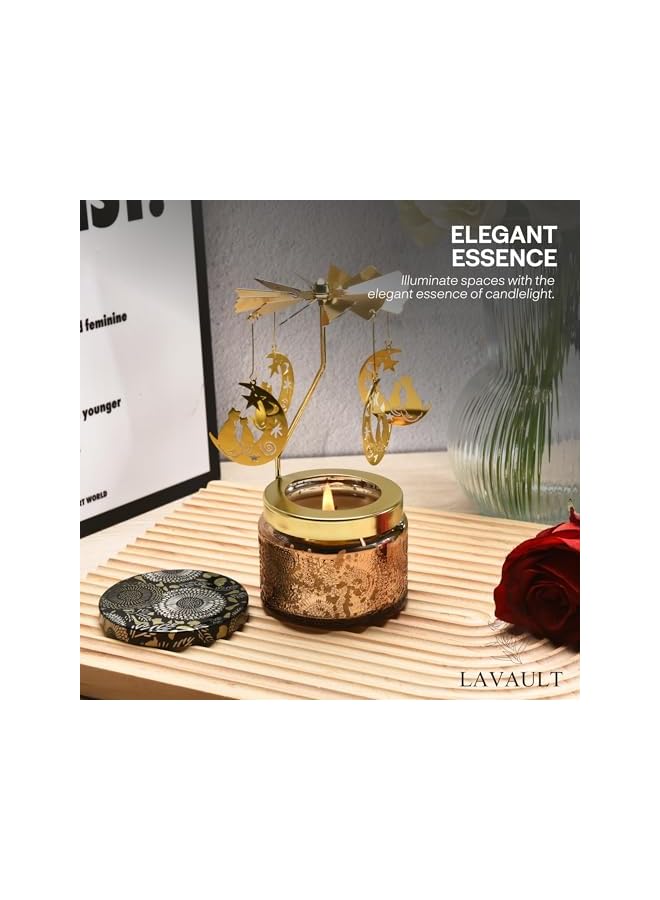 The Bros Candle Holder, Mobile Carousel Tea Light Holder, Vintage Design, Long-Lasting Quality Materials, Easy to Clean, for Relaxing Atmosphere, for Table, Living Room, and Christmas Decoration - Image 3