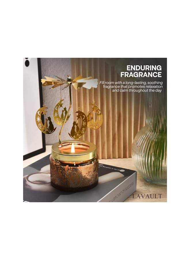 The Bros Candle Holder, Mobile Carousel Tea Light Holder, Vintage Design, Long-Lasting Quality Materials, Easy to Clean, for Relaxing Atmosphere, for Table, Living Room, and Christmas Decoration - Image 5